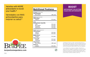 Bench Card - BOOST Nutrition